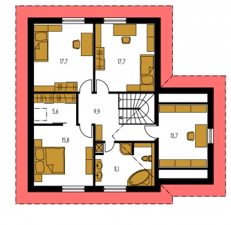 Floor plan of second floor - PREMIER 65